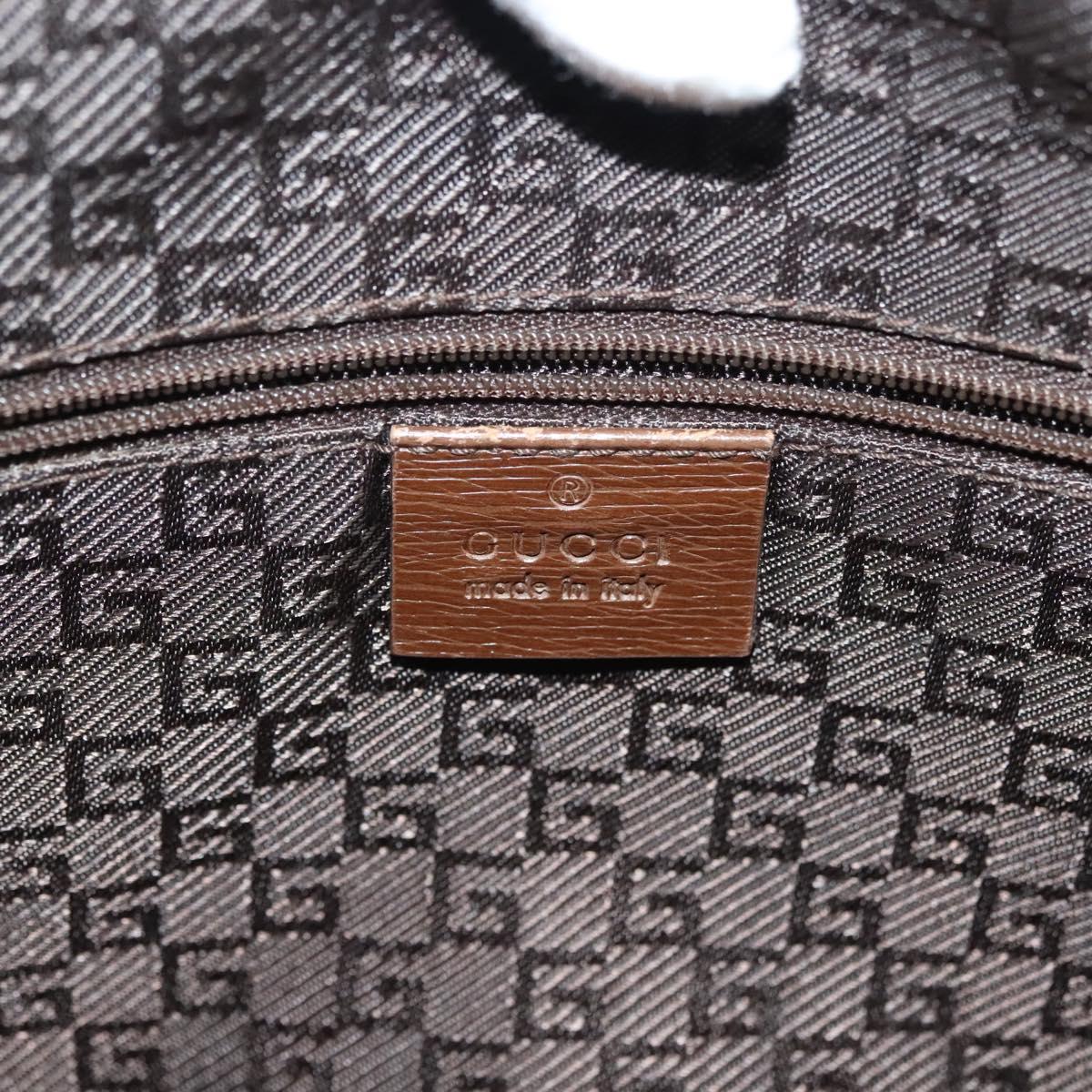 GUCCI Tote Bag Leather Brown Auth 133332