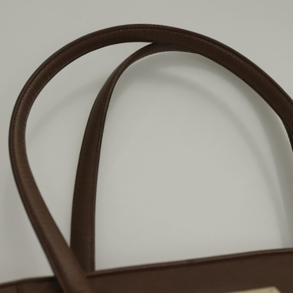 GUCCI Tote Bag Leather Brown Auth 133332