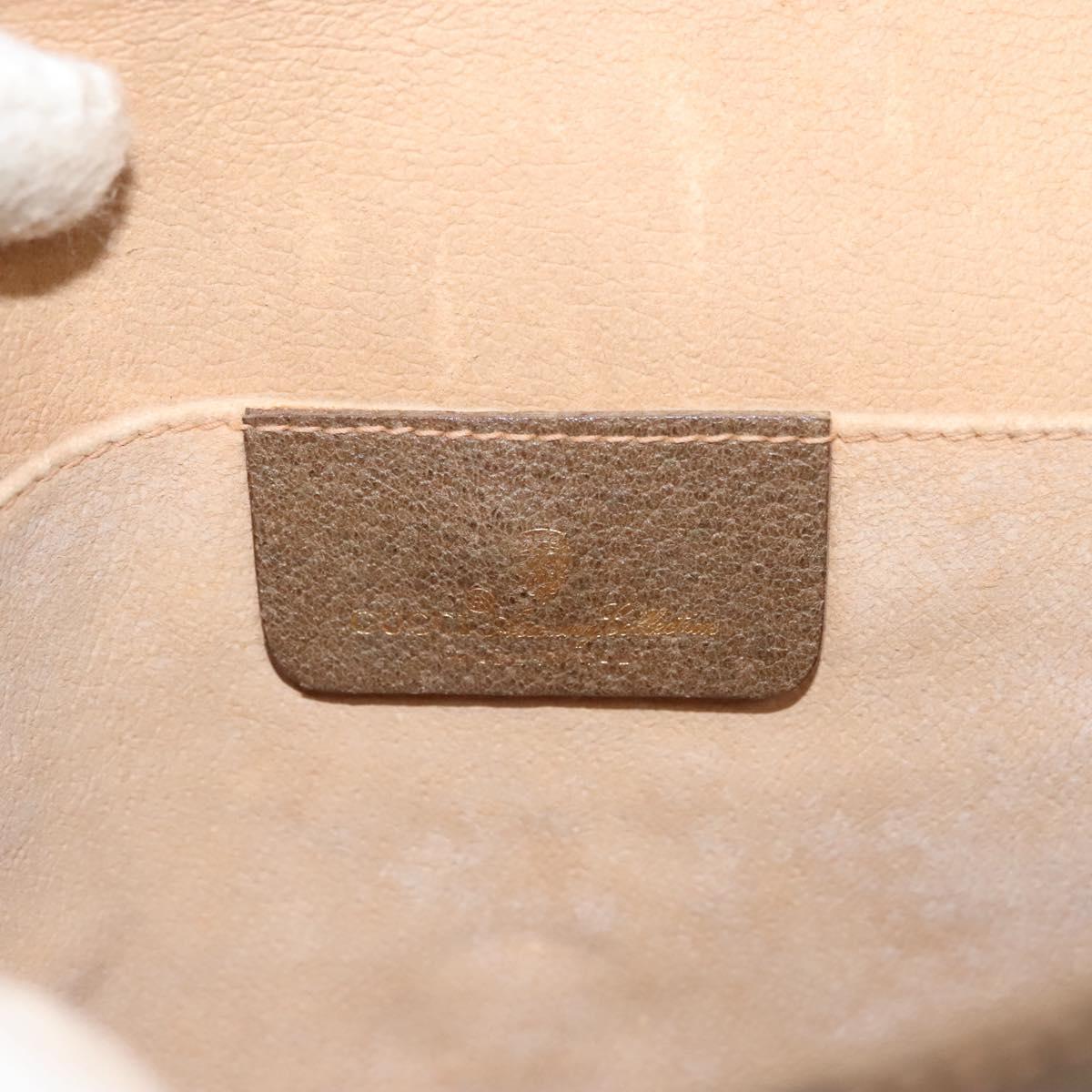 GUCCI GG Supreme Web Sherry Line Clutch Bag PVC Beige Gold 89 01 030 Auth 133336