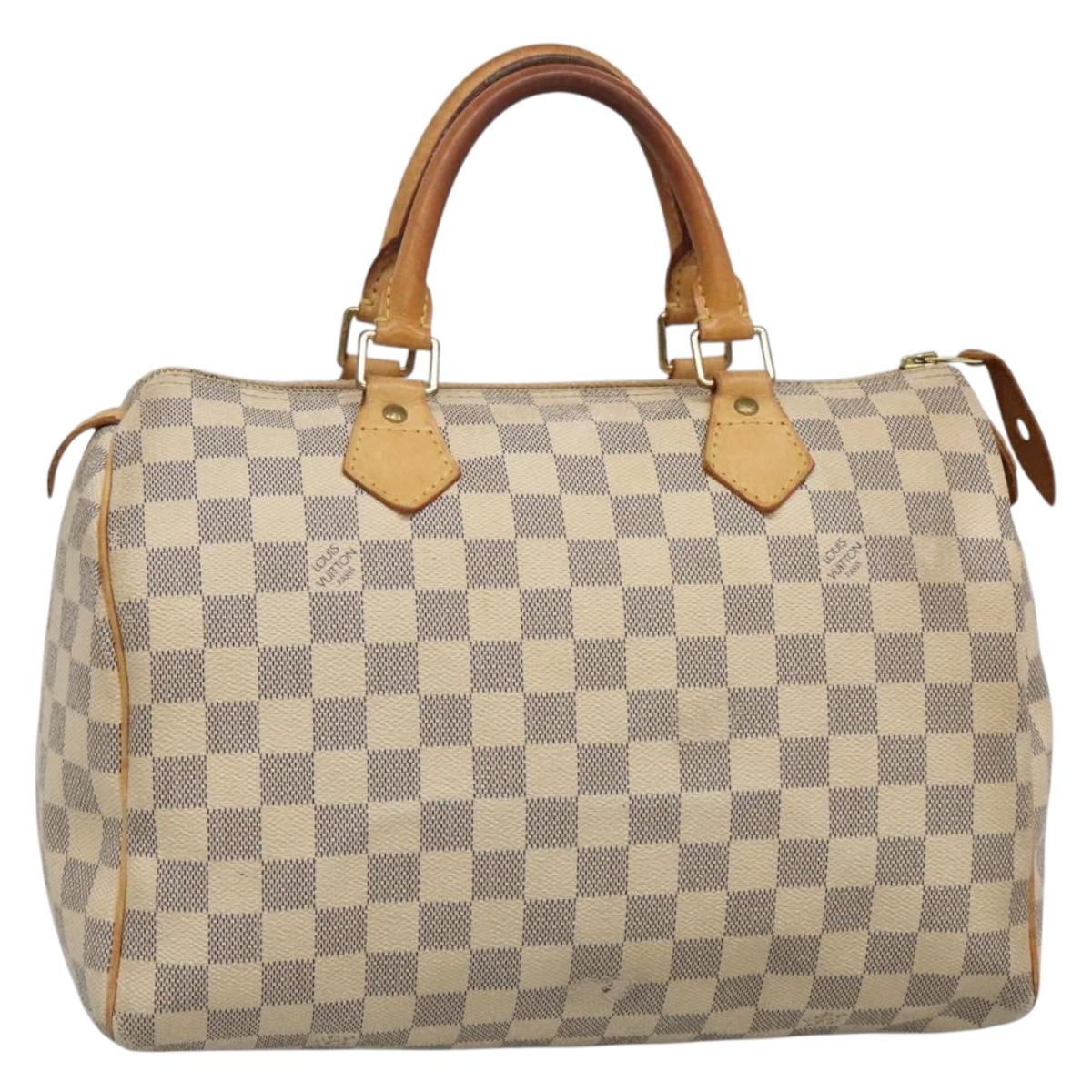 LOUIS VUITTON Damier Azur Speedy 30 Hand Bag N41533 LV Auth 133364