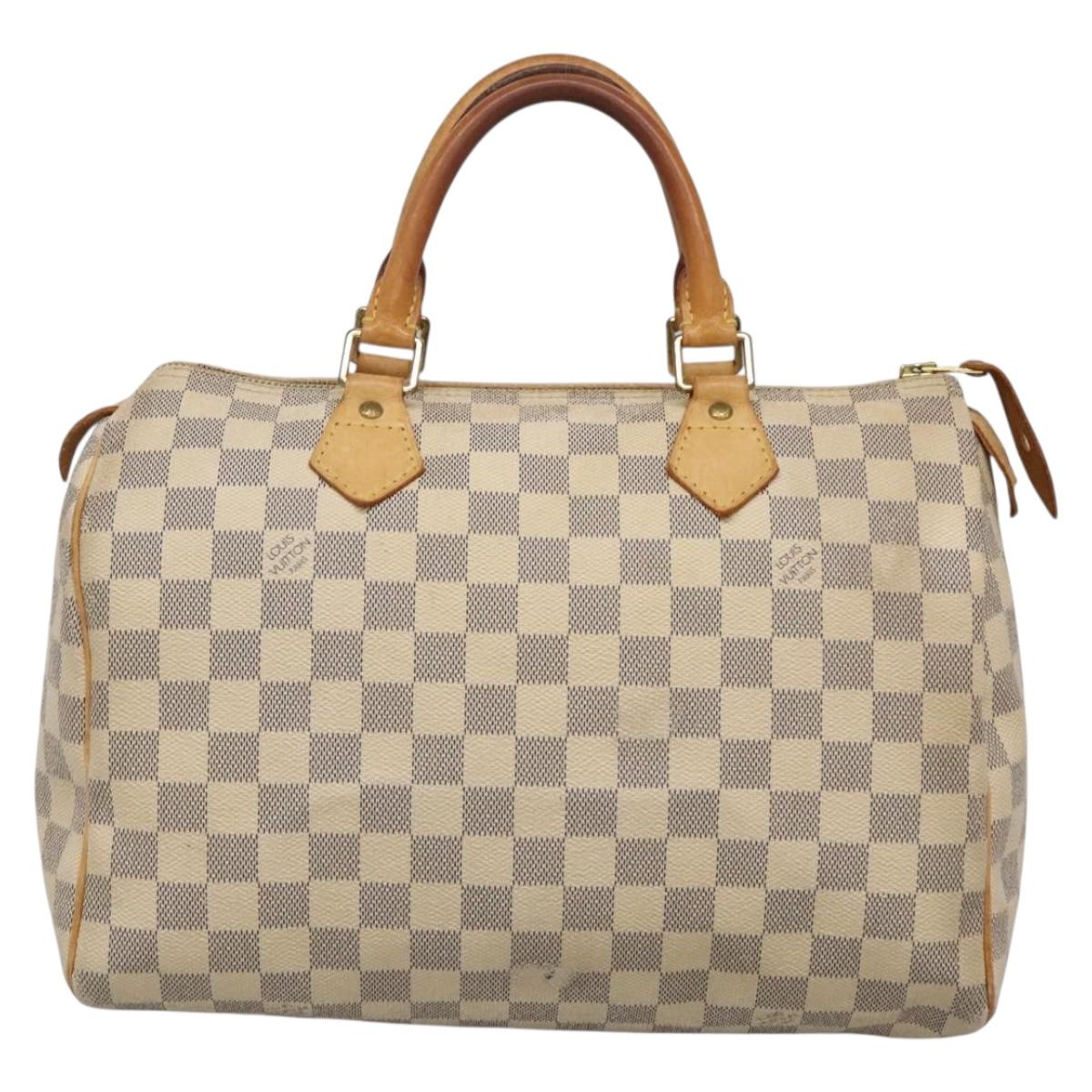 LOUIS VUITTON Damier Azur Speedy 30 Hand Bag N41533 LV Auth 133364