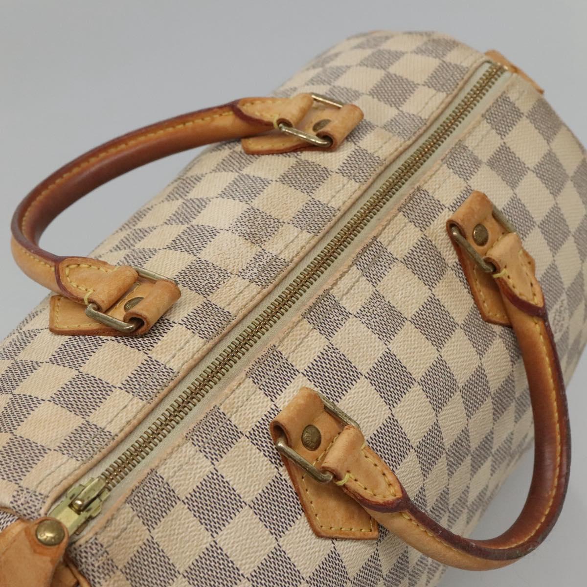 LOUIS VUITTON Damier Azur Speedy 30 Hand Bag N41533 LV Auth 133364