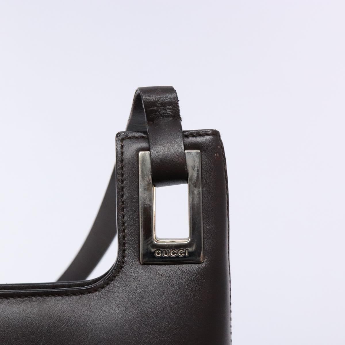 GUCCI Shoulder Bag Leather Brown 001 3099 Auth 133377