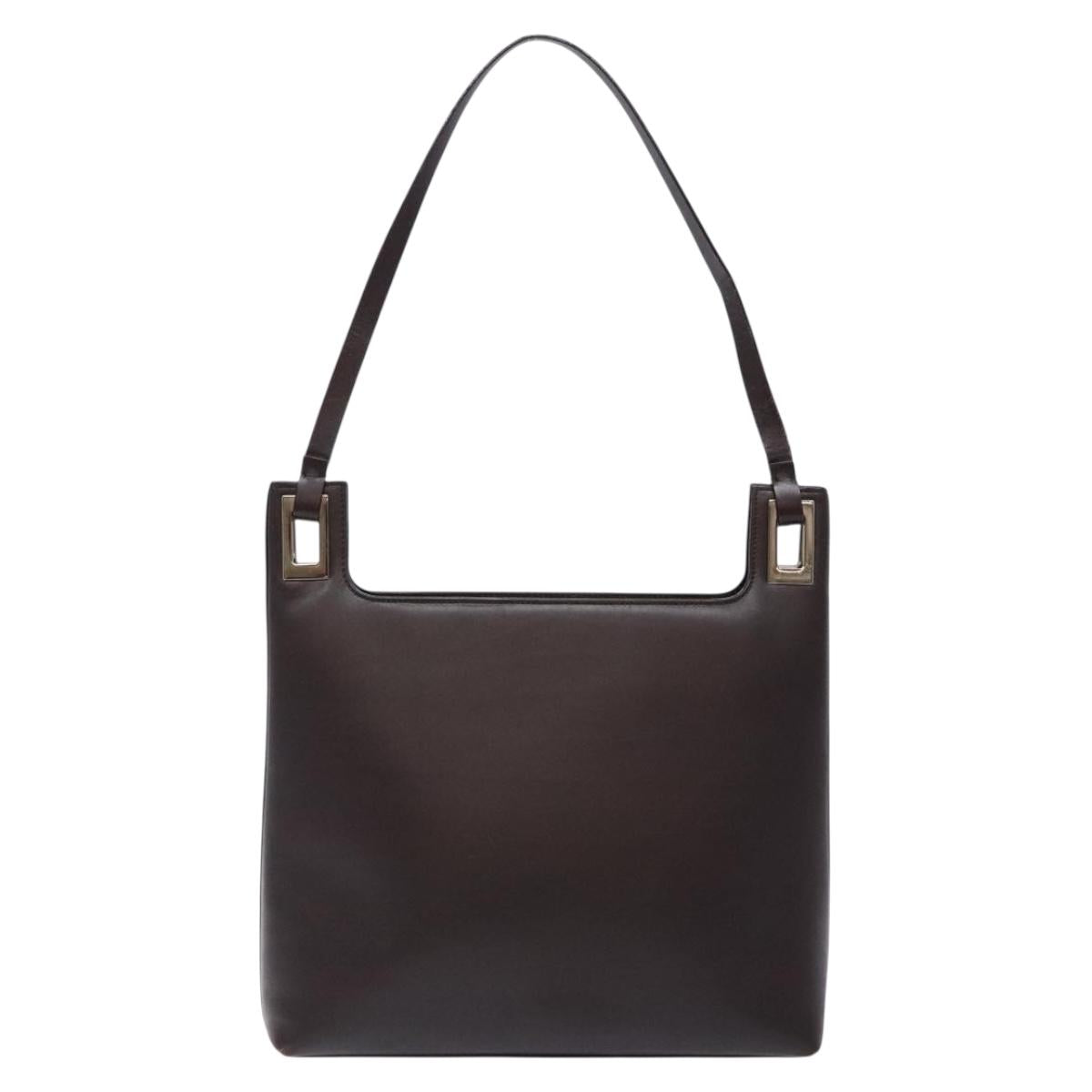 GUCCI Shoulder Bag Leather Brown 001 3099 Auth 133377