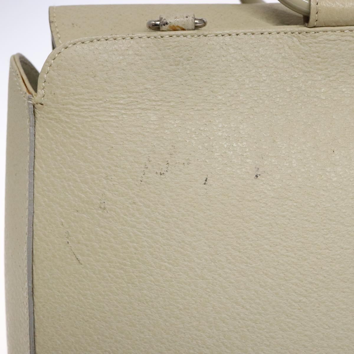 GUCCI Hand Bag Leather Beige 000 2058 0307 5 Auth 133378