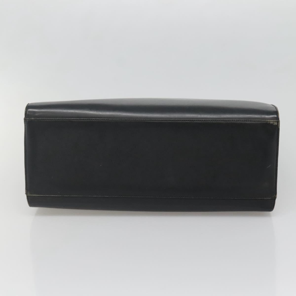 GUCCI Bamboo Hand Bag Leather Black 002 1010 3754 Auth 133382