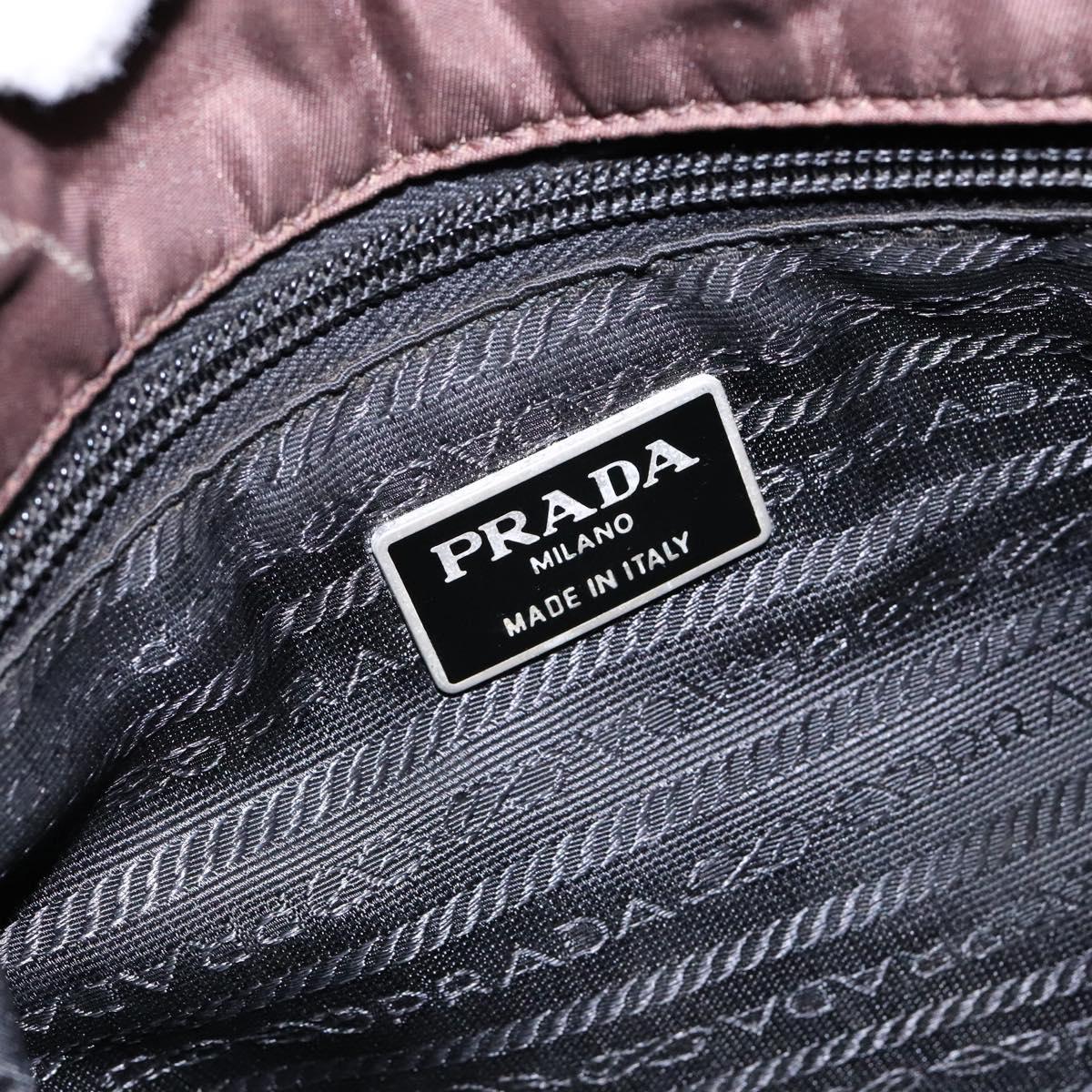 PRADA Tote Bag Nylon Brown Auth 133385
