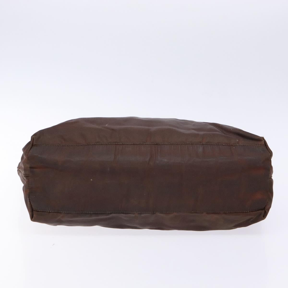 PRADA Tote Bag Nylon Brown Auth 133385