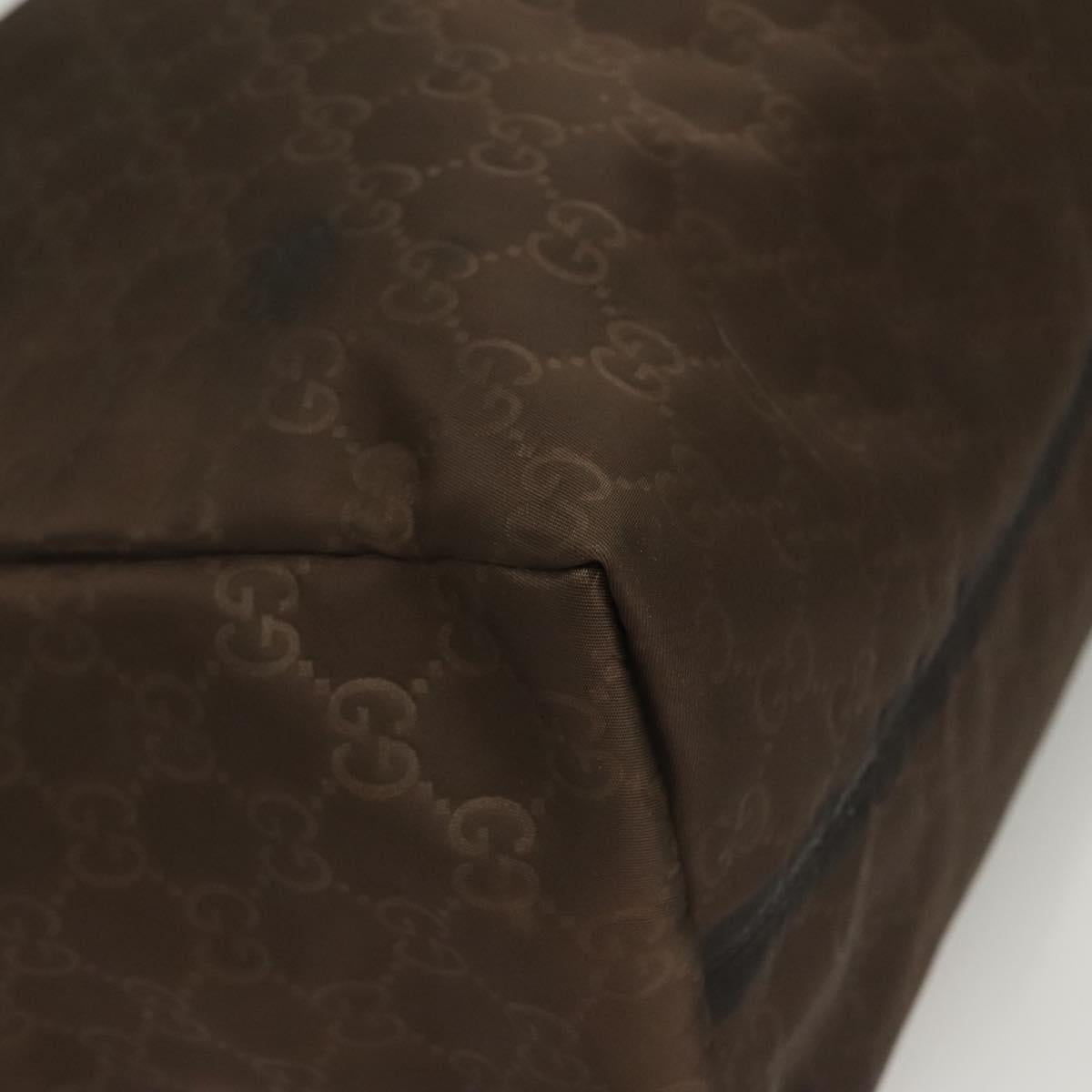 GUCCI GG Canvas Tote Bag Brown Gold 282439 Auth 133388