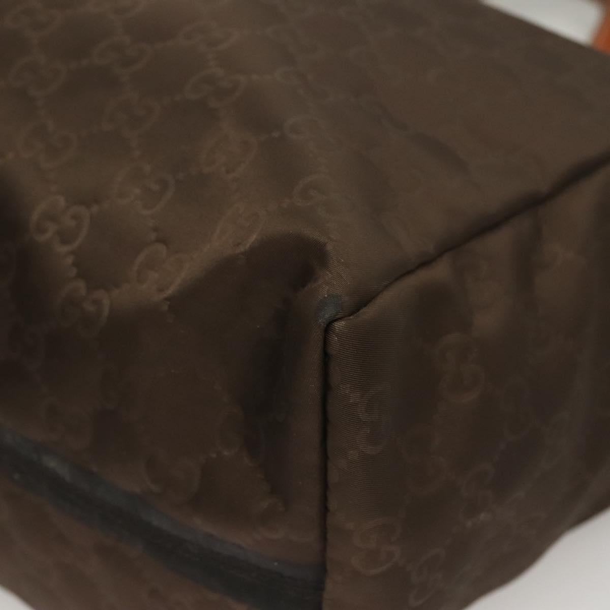 GUCCI GG Canvas Tote Bag Brown Gold 282439 Auth 133388