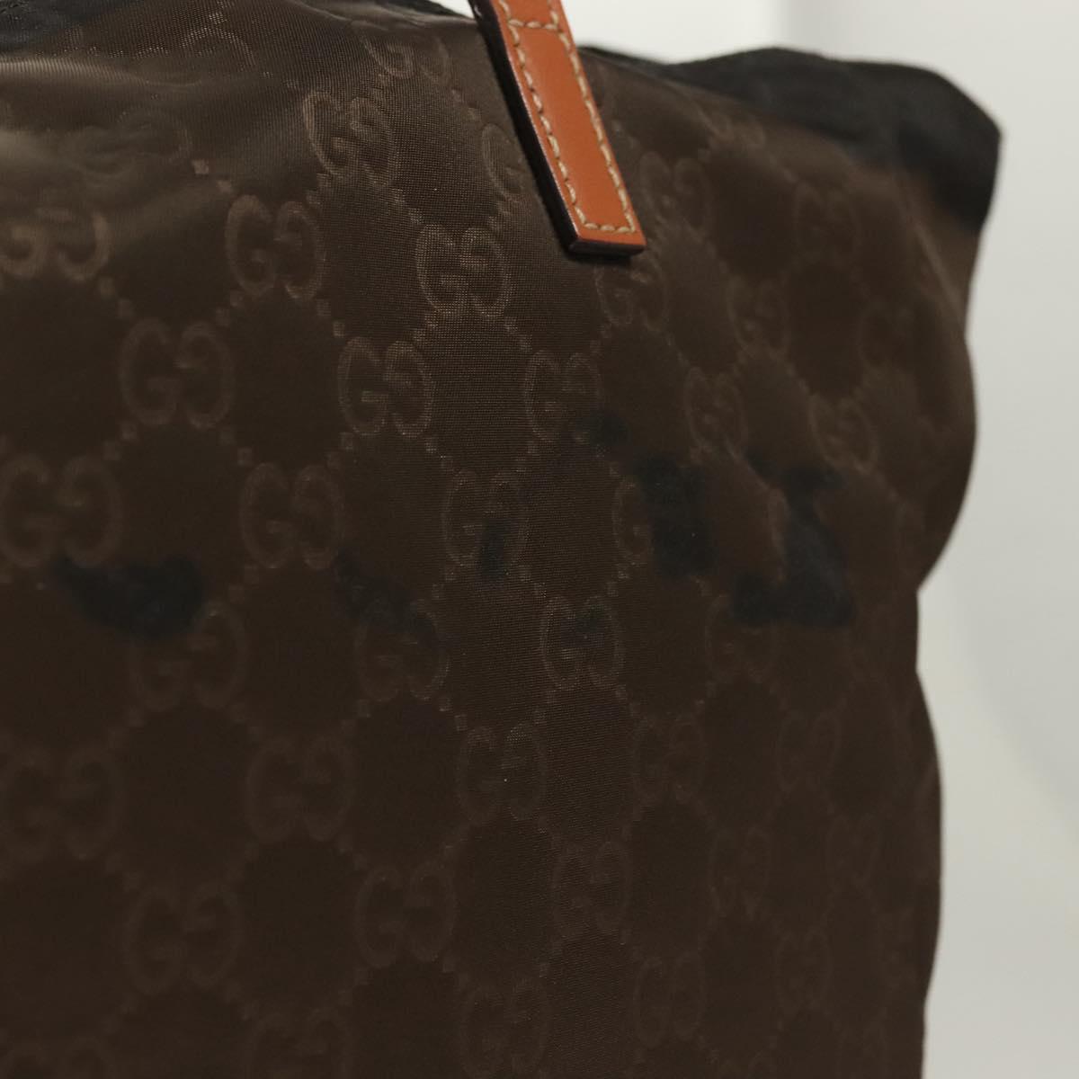 GUCCI GG Canvas Tote Bag Brown Gold 282439 Auth 133388