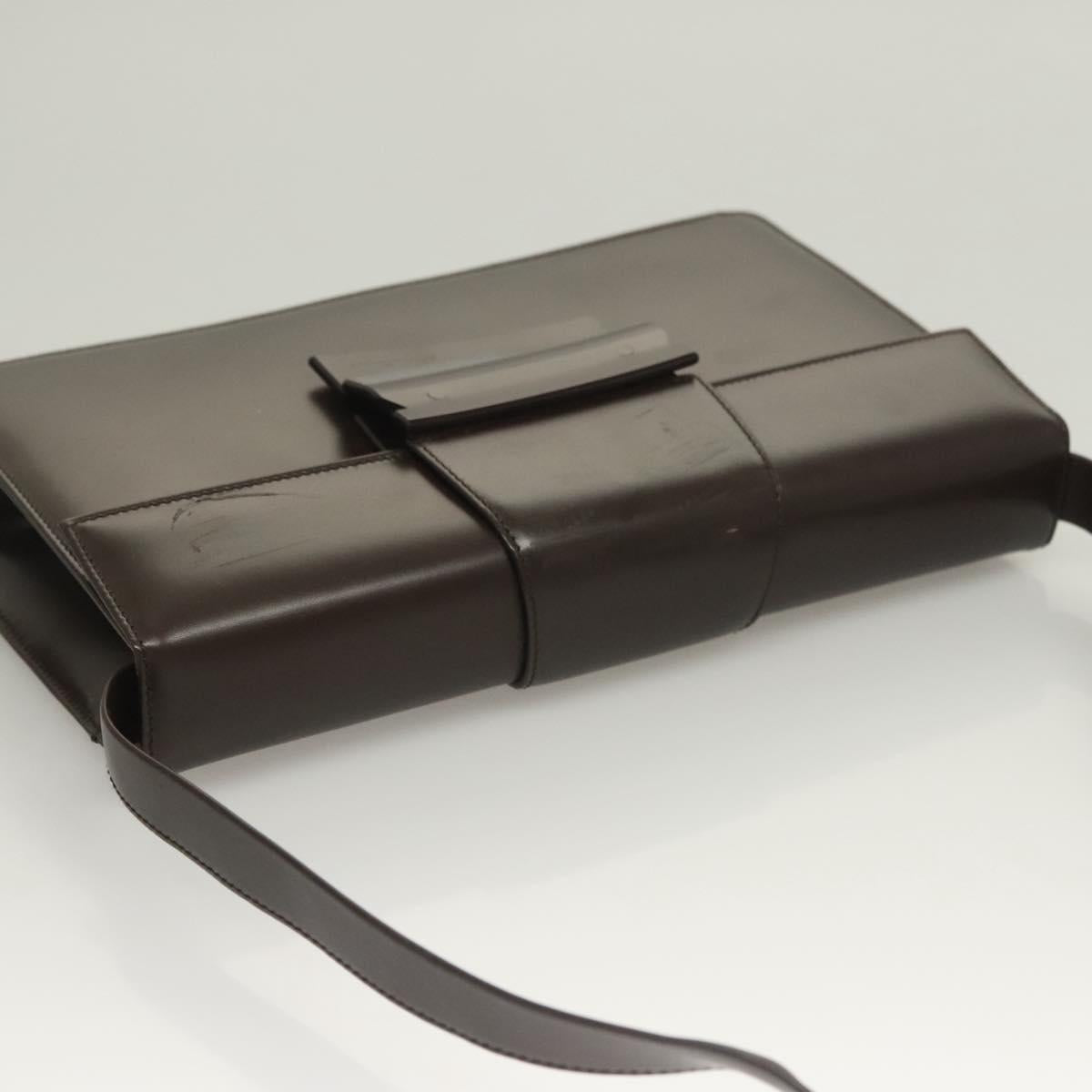 Salvatore Ferragamo Shoulder Bag Leather Brown Auth 133389