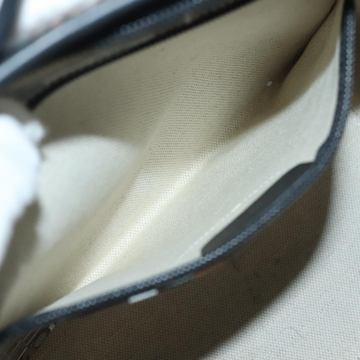Salvatore Ferragamo Hand Bag PVC Brown Silver Auth 133394