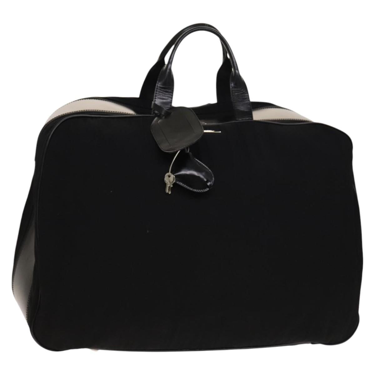 GUCCI Boston Bag Cotton Black Silver 010 1553 0301 Auth 133415