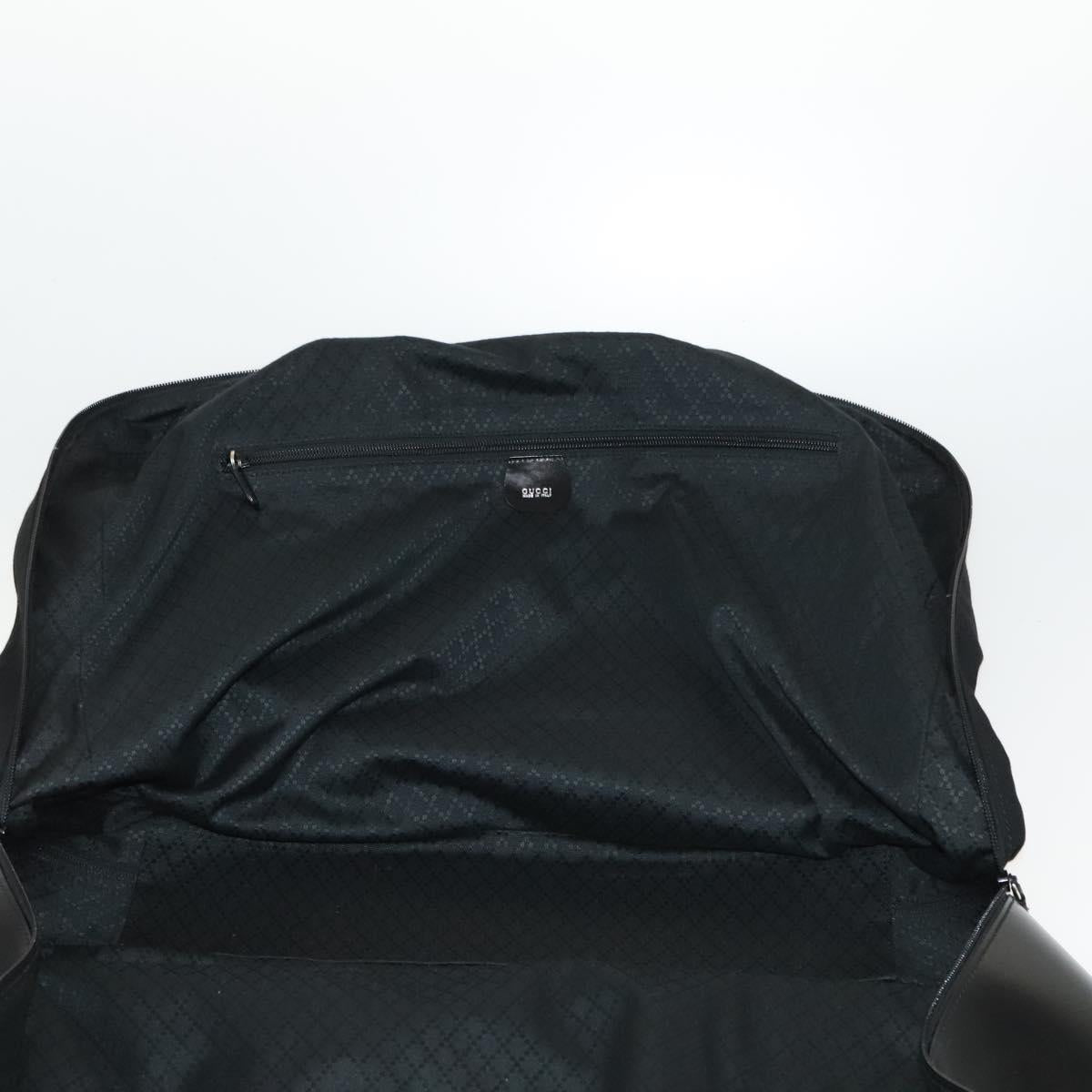 GUCCI Boston Bag Cotton Black Silver 010 1553 0301 Auth 133415