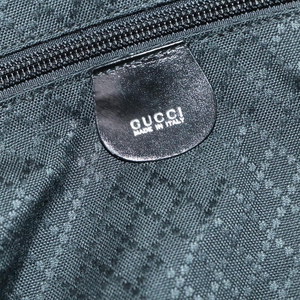 GUCCI Boston Bag Cotton Black Silver 010 1553 0301 Auth 133415