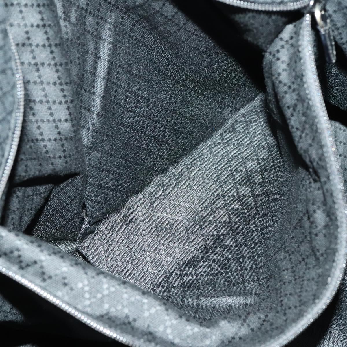 GUCCI Boston Bag Cotton Black Silver 010 1553 0301 Auth 133415