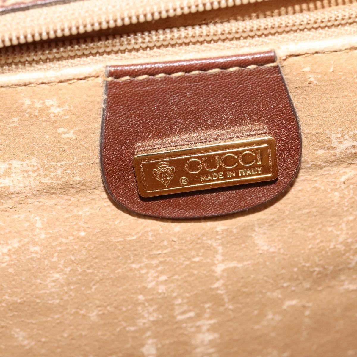 GUCCI GG Canvas Shoulder Bag Brown Gold 004 49 0195 Auth 133417