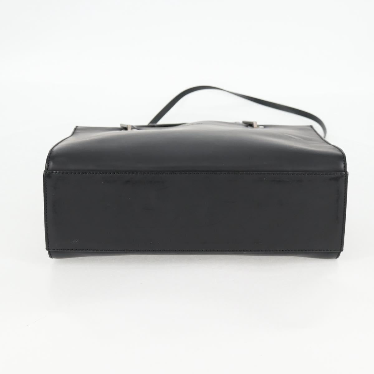 GUCCI Bamboo Hand Bag Leather 2way Black 002 1016 Auth 133424