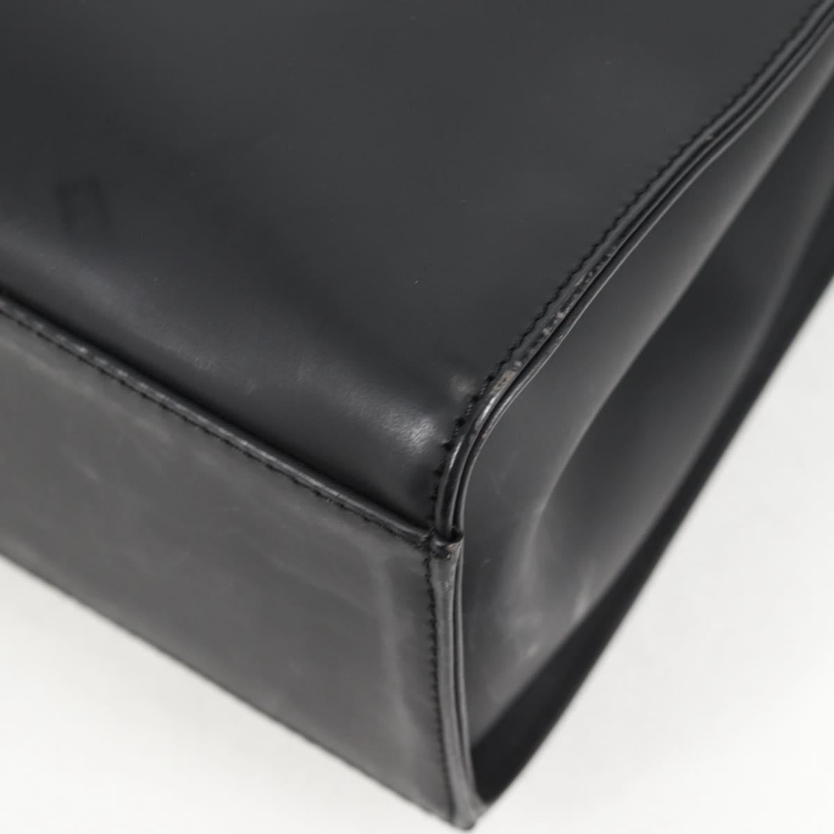 GUCCI Bamboo Hand Bag Leather 2way Black 002 1016 Auth 133424