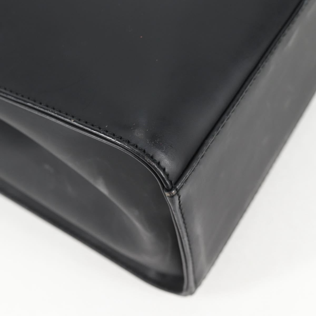 GUCCI Bamboo Hand Bag Leather 2way Black 002 1016 Auth 133424