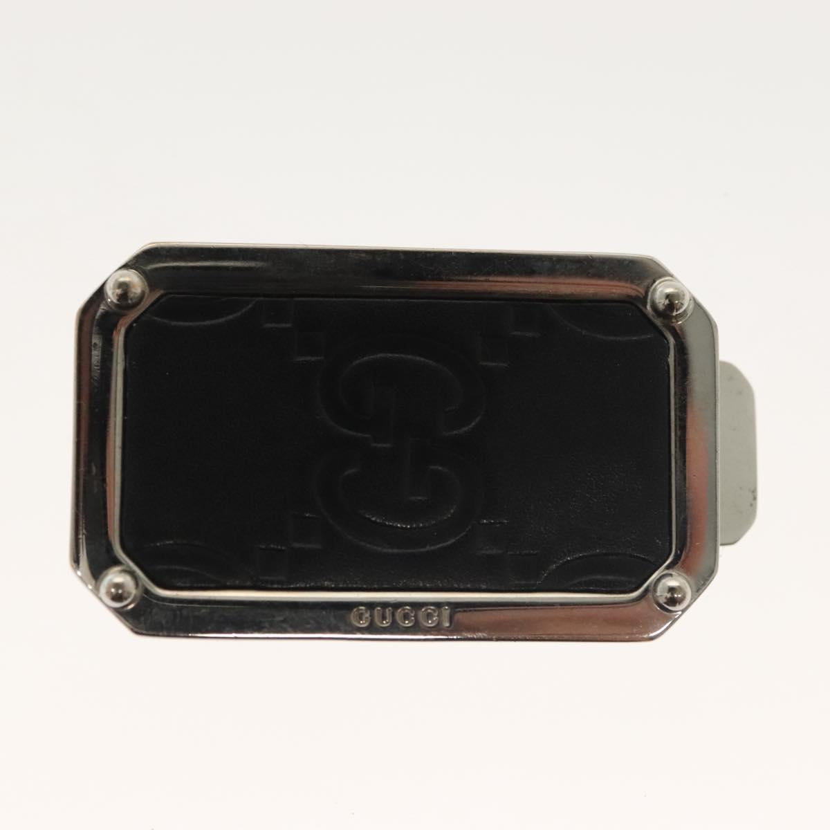 GUCCI Charm metal 3Set Black Silver Auth 133446