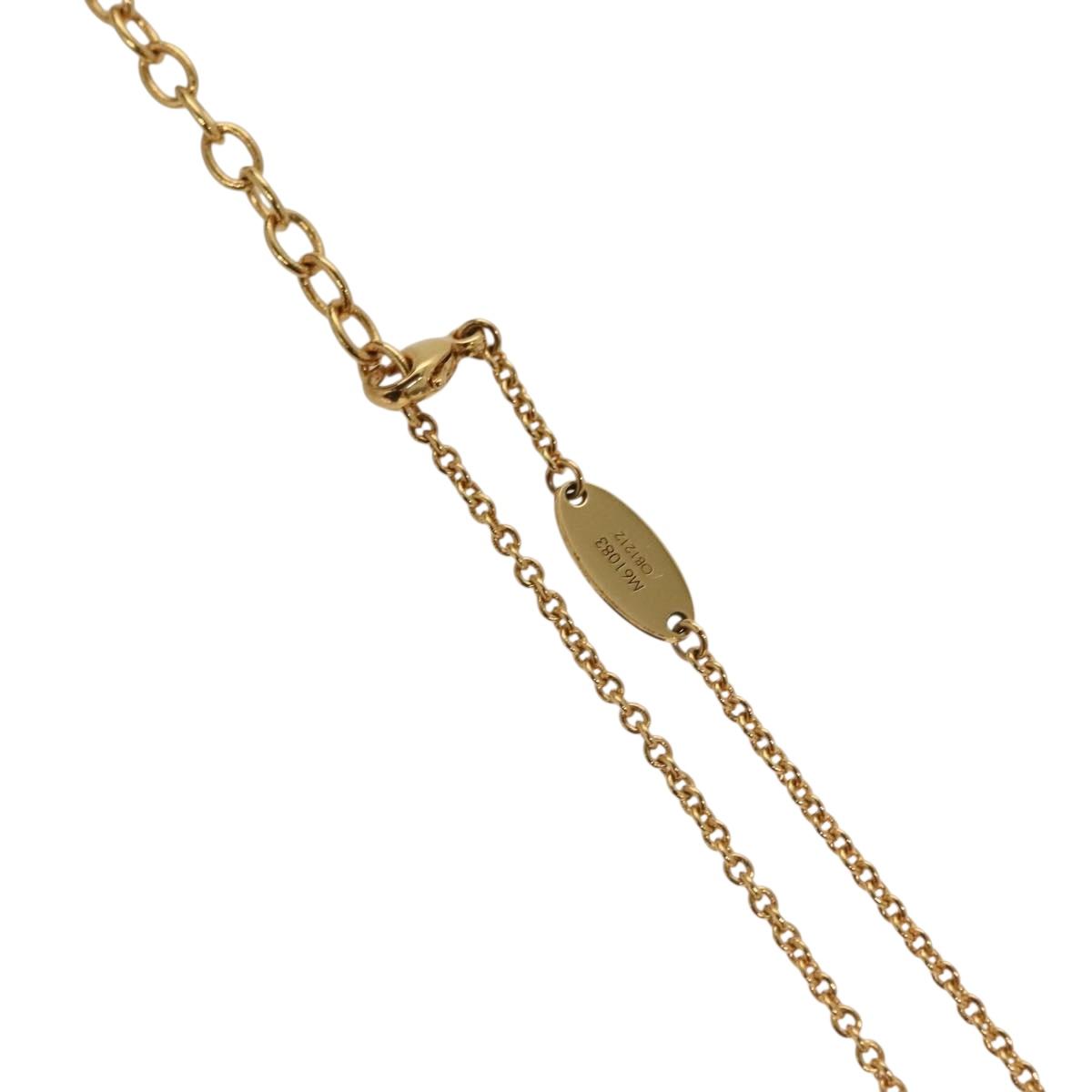 LOUIS VUITTON Essential V Necklace Gold M61083 LV Auth 133449