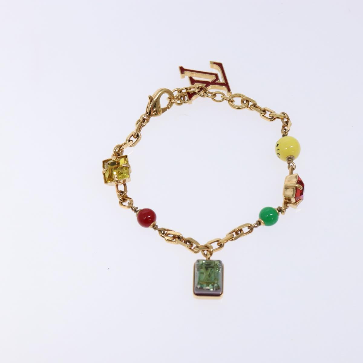 LOUIS VUITTON Bracelet metal Gold LV Auth 133450