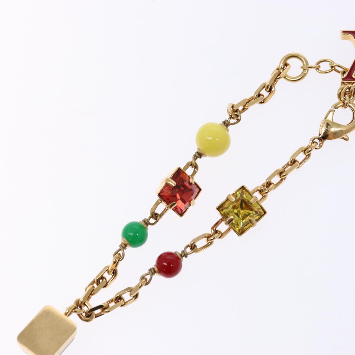 LOUIS VUITTON Bracelet metal Gold LV Auth 133450