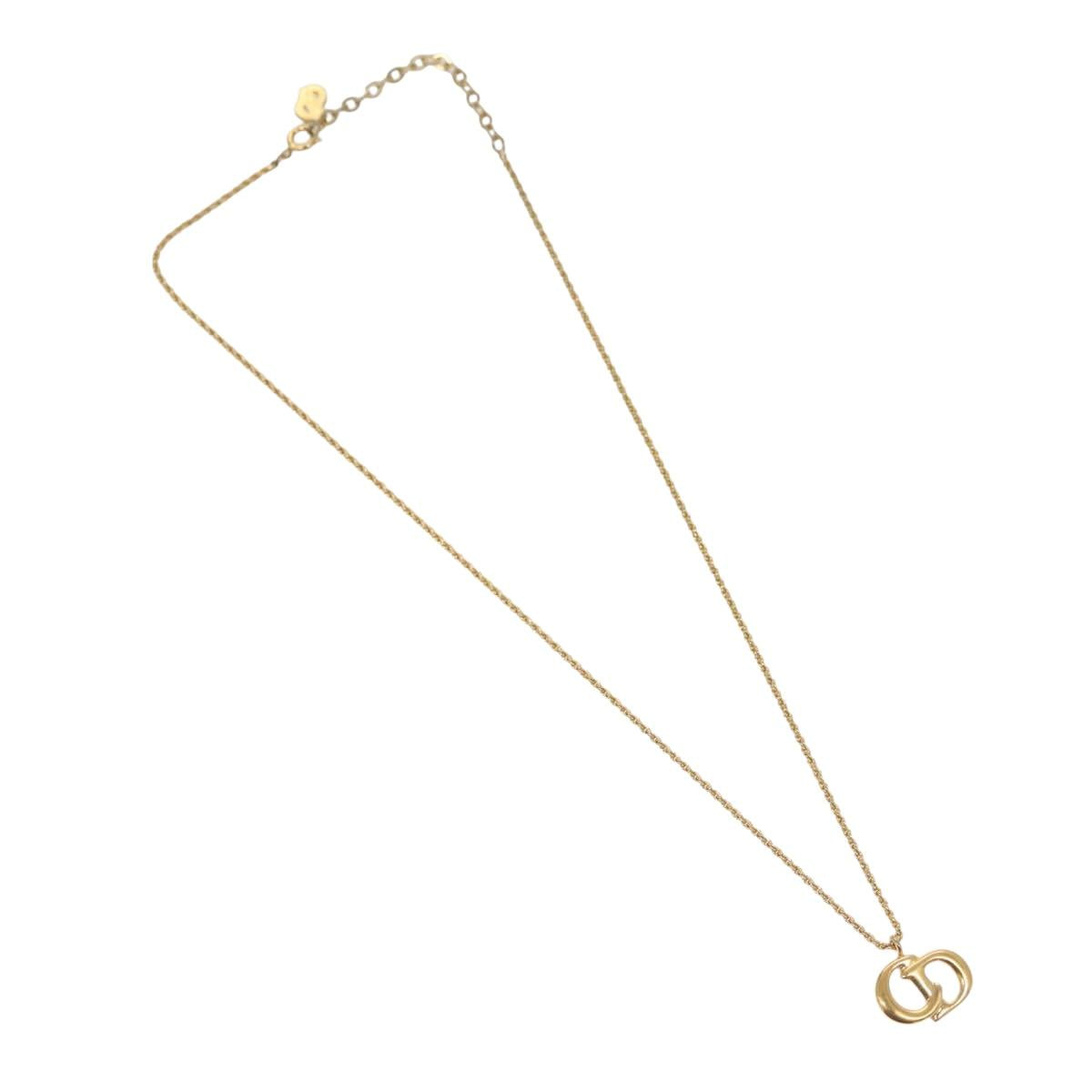 Christian Dior Necklace metal Gold Auth 133461