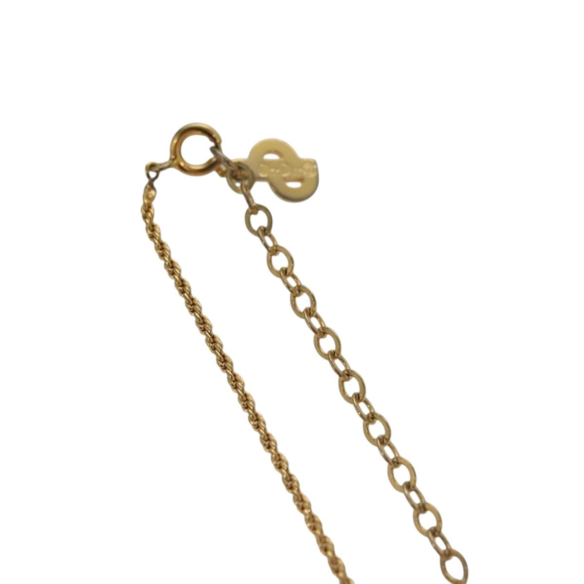 Christian Dior Necklace metal Gold Auth 133461