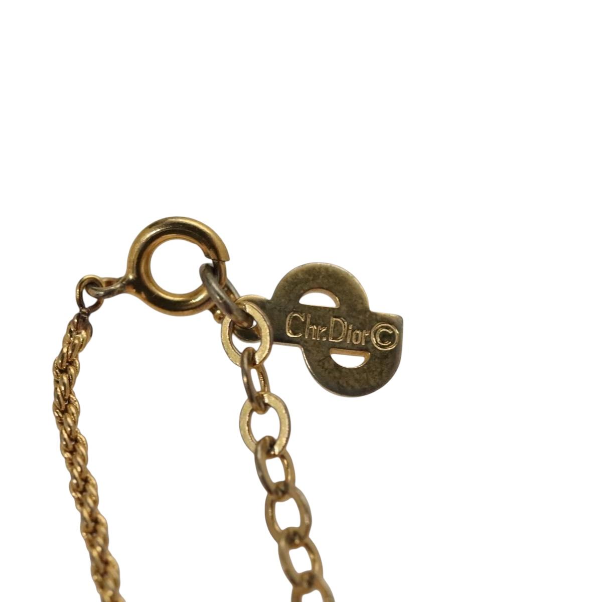 Christian Dior Necklace metal Gold Auth 133461