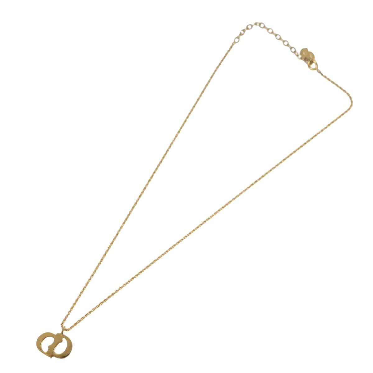 Christian Dior Necklace metal Gold Auth 133461