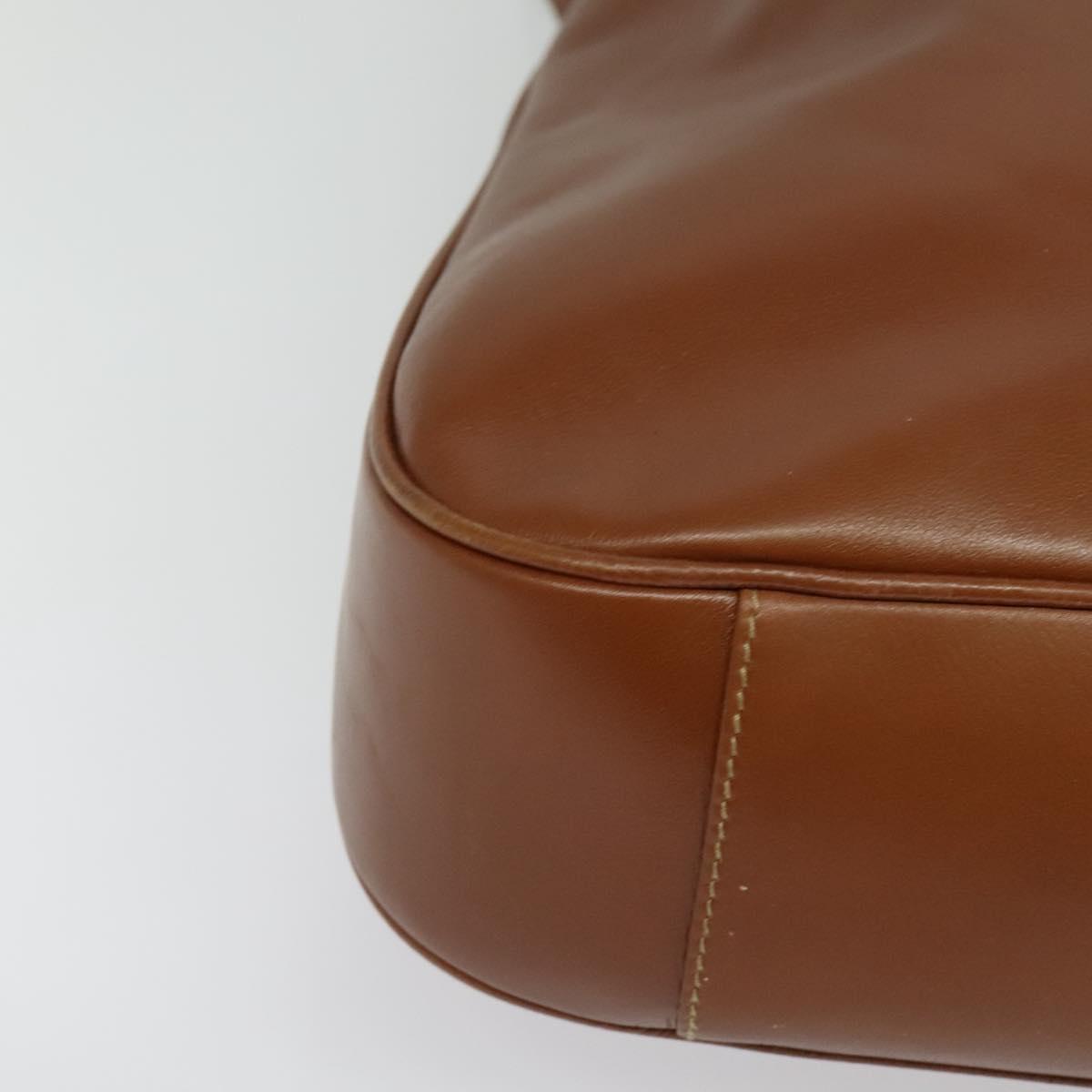 GUCCI Bamboo Hand Bag Leather 2way Brown Gold 001 2113 1577 Auth 133477