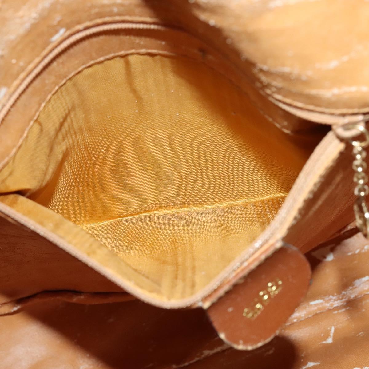 GUCCI Bamboo Hand Bag Leather 2way Brown Gold 001 2113 1577 Auth 133477