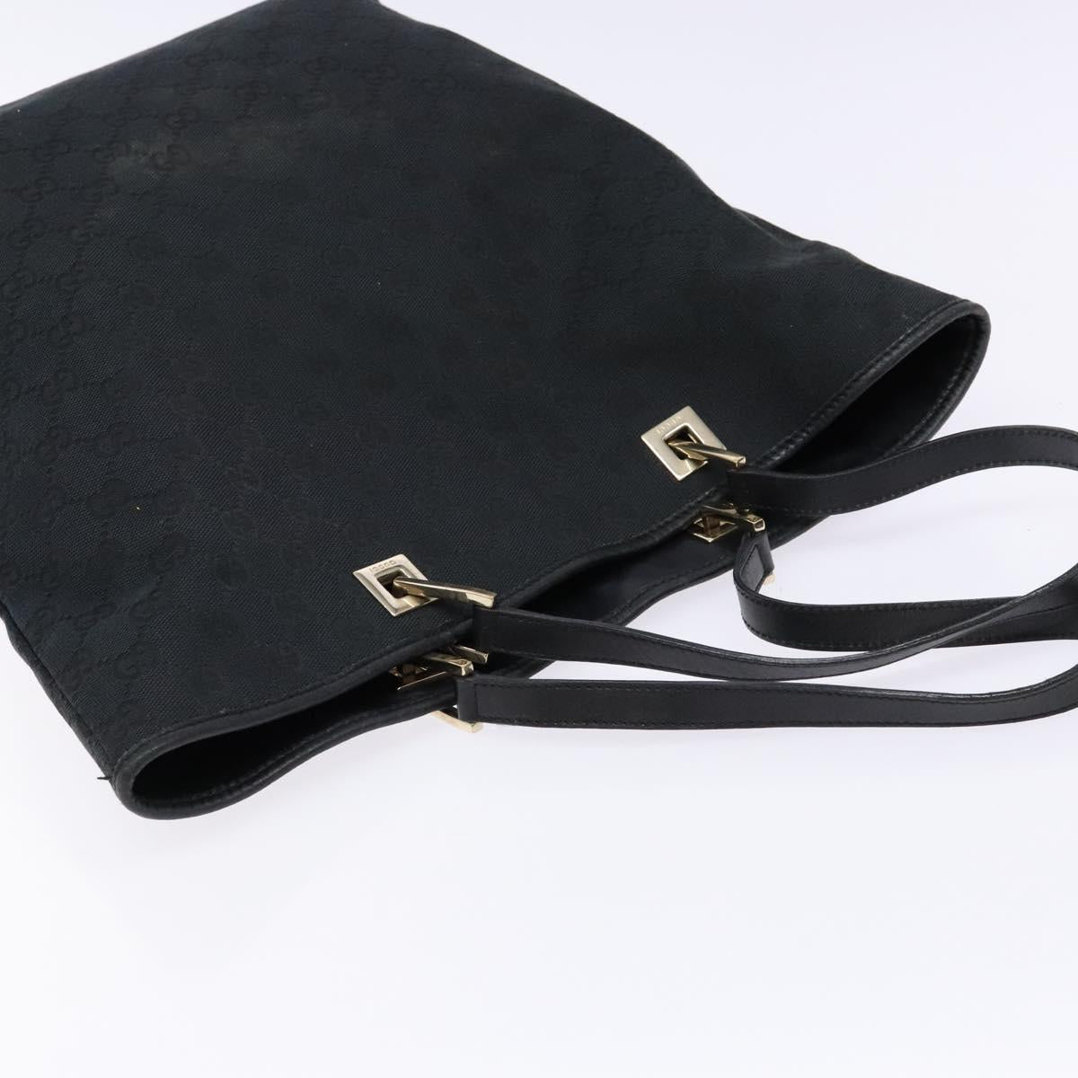 GUCCI GG Canvas Tote Bag Gold Black 002 1098 3444 Auth 133481