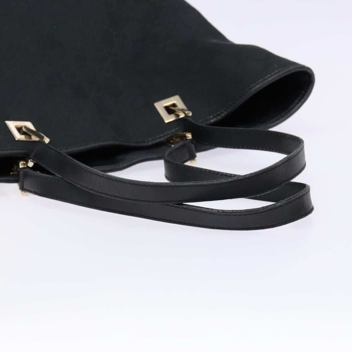 GUCCI GG Canvas Tote Bag Gold Black 002 1098 3444 Auth 133481