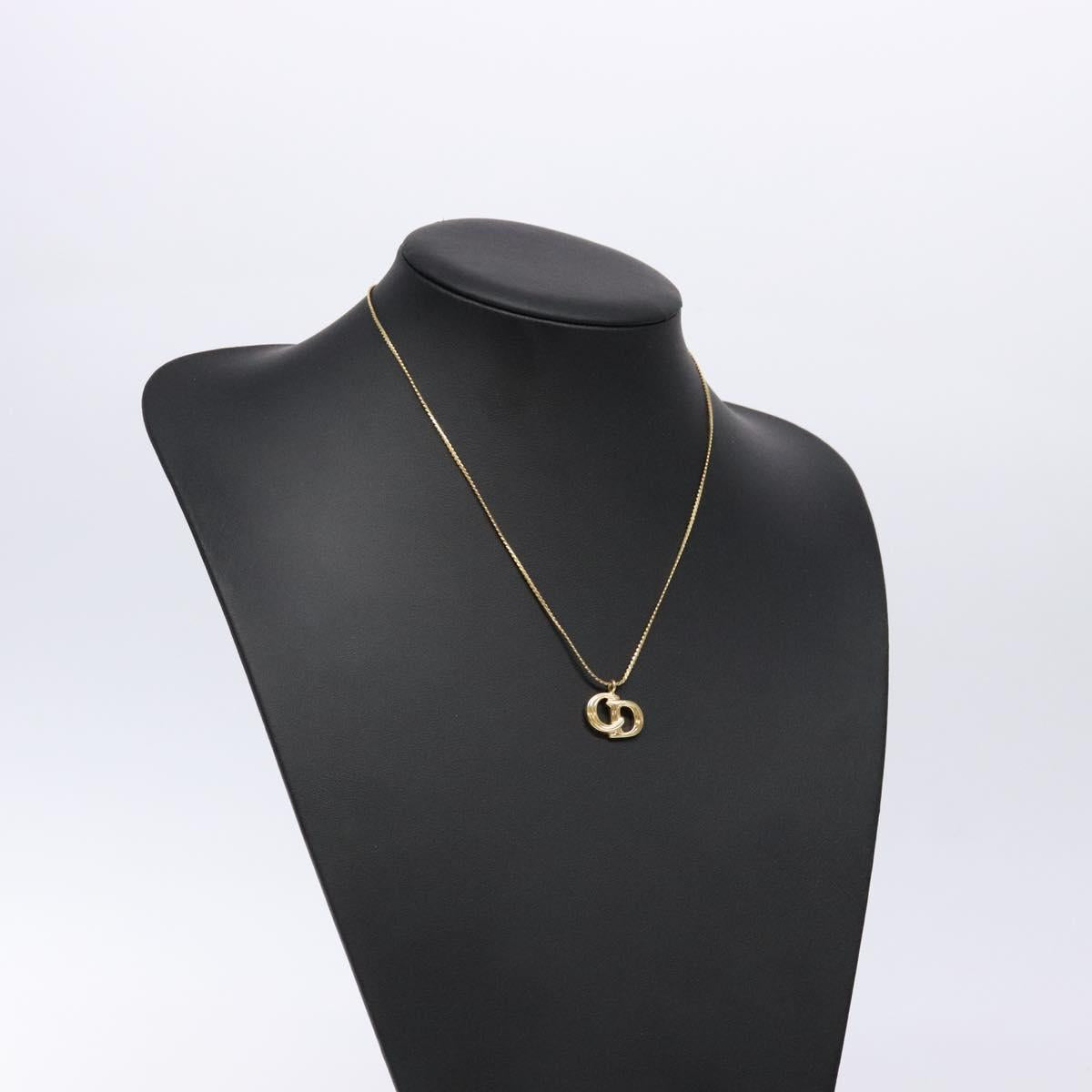 Christian Dior Necklace metal Gold Auth 133489