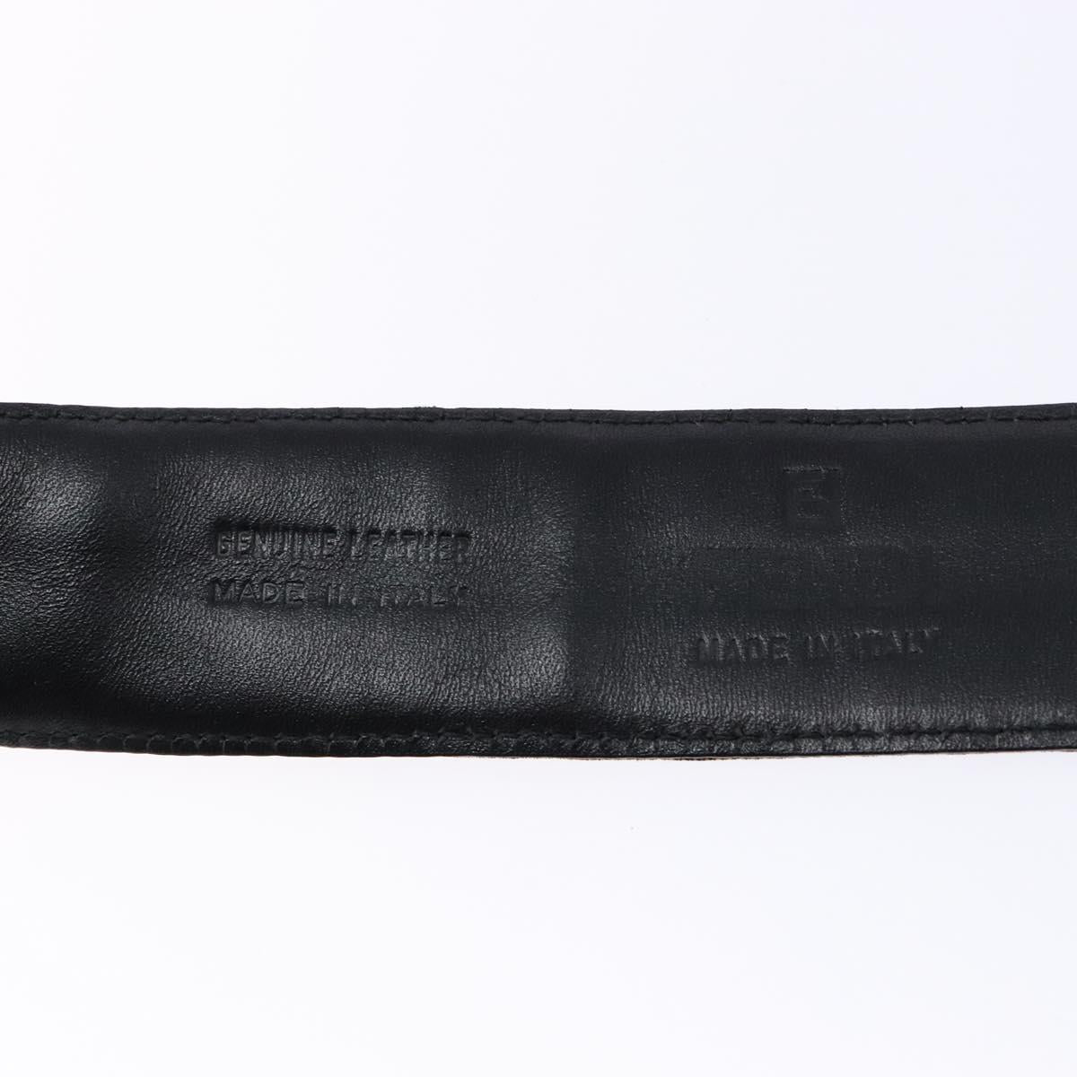 FENDI Zucca Canvas Belt Black Brown Auth 133498