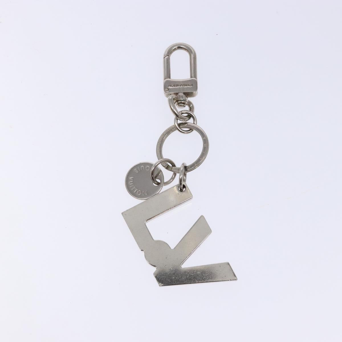 LOUIS VUITTON Porte Cles LV Rope Charm metal Silver M66497 LV Auth 133502