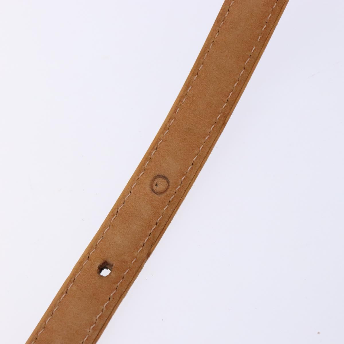 LOUIS VUITTON Belt Leather Black LV Auth 133503
