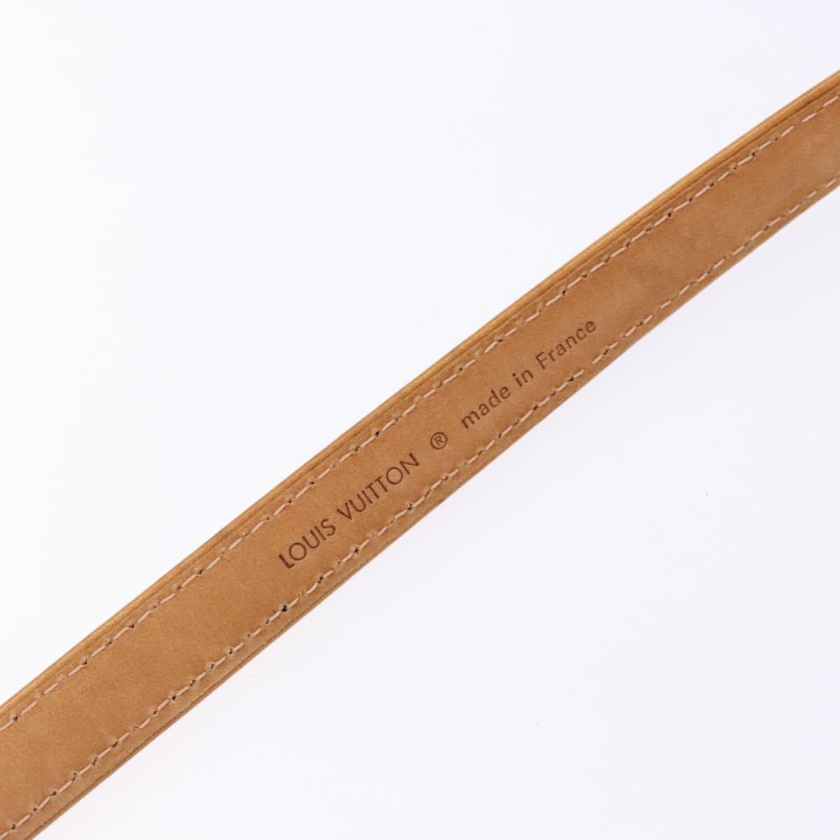 LOUIS VUITTON Belt Leather Black LV Auth 133503