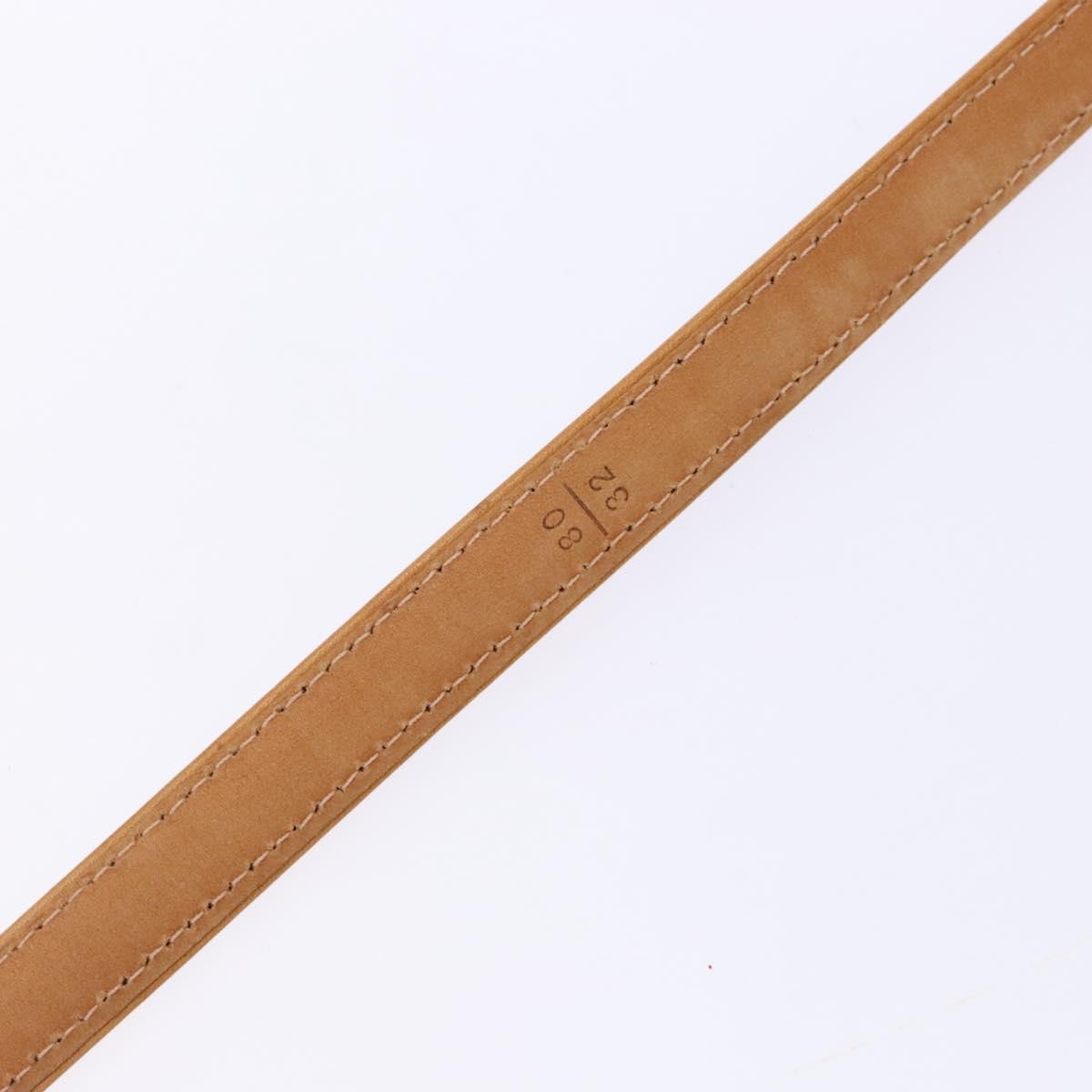 LOUIS VUITTON Belt Leather Black LV Auth 133503