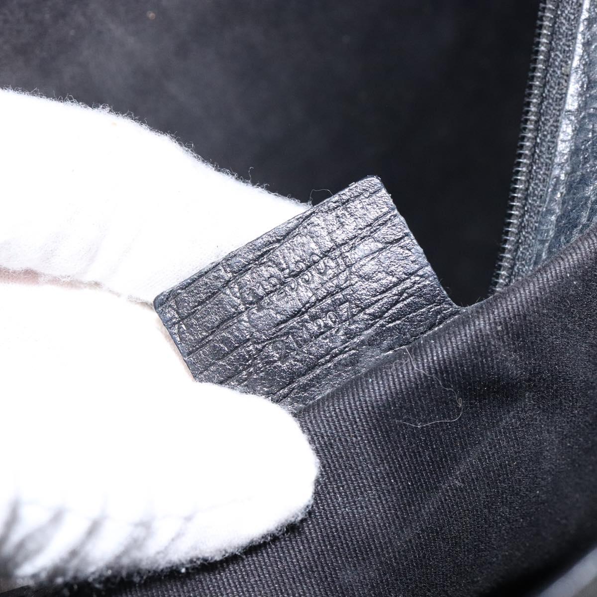 GUCCI Bamboo GG Canvas Hand Bag Black 112530 Auth 133507