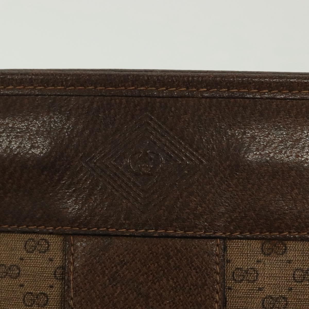 GUCCI Micro GG Supreme Clutch Bag PVC Beige 67 039 5465 Auth 133508