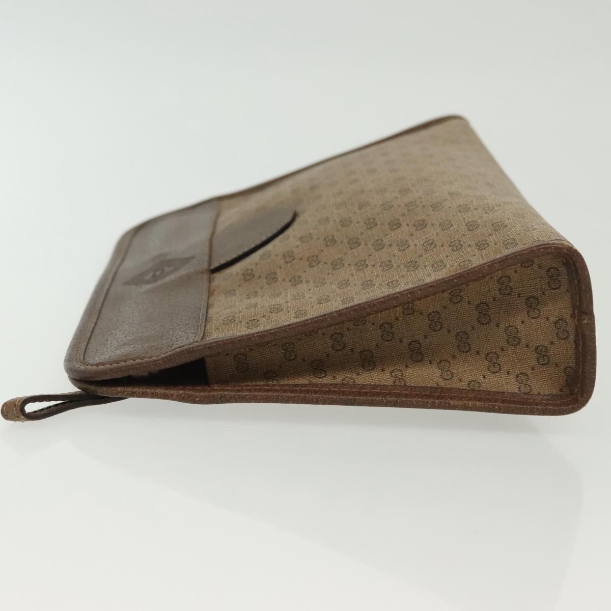 GUCCI Micro GG Supreme Clutch Bag PVC Beige 67 039 5465 Auth 133508