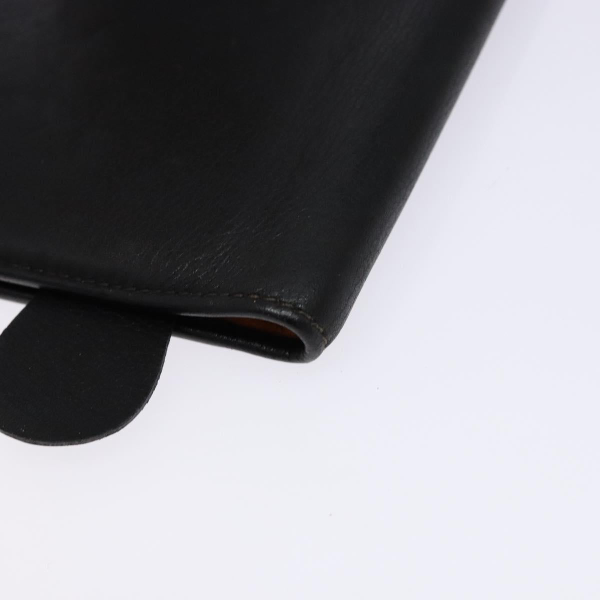 GUCCI Book Cover Leather Black Auth 133512