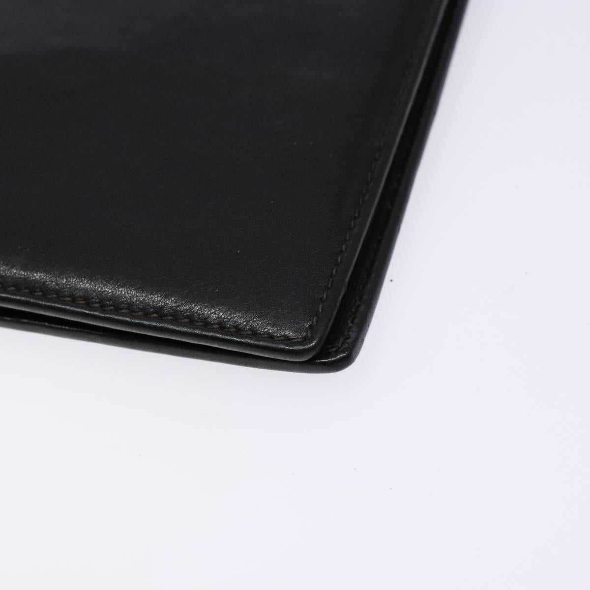 GUCCI Book Cover Leather Black Auth 133512