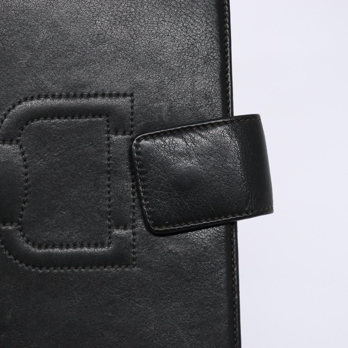 GUCCI Book Cover Leather Black Auth 133512