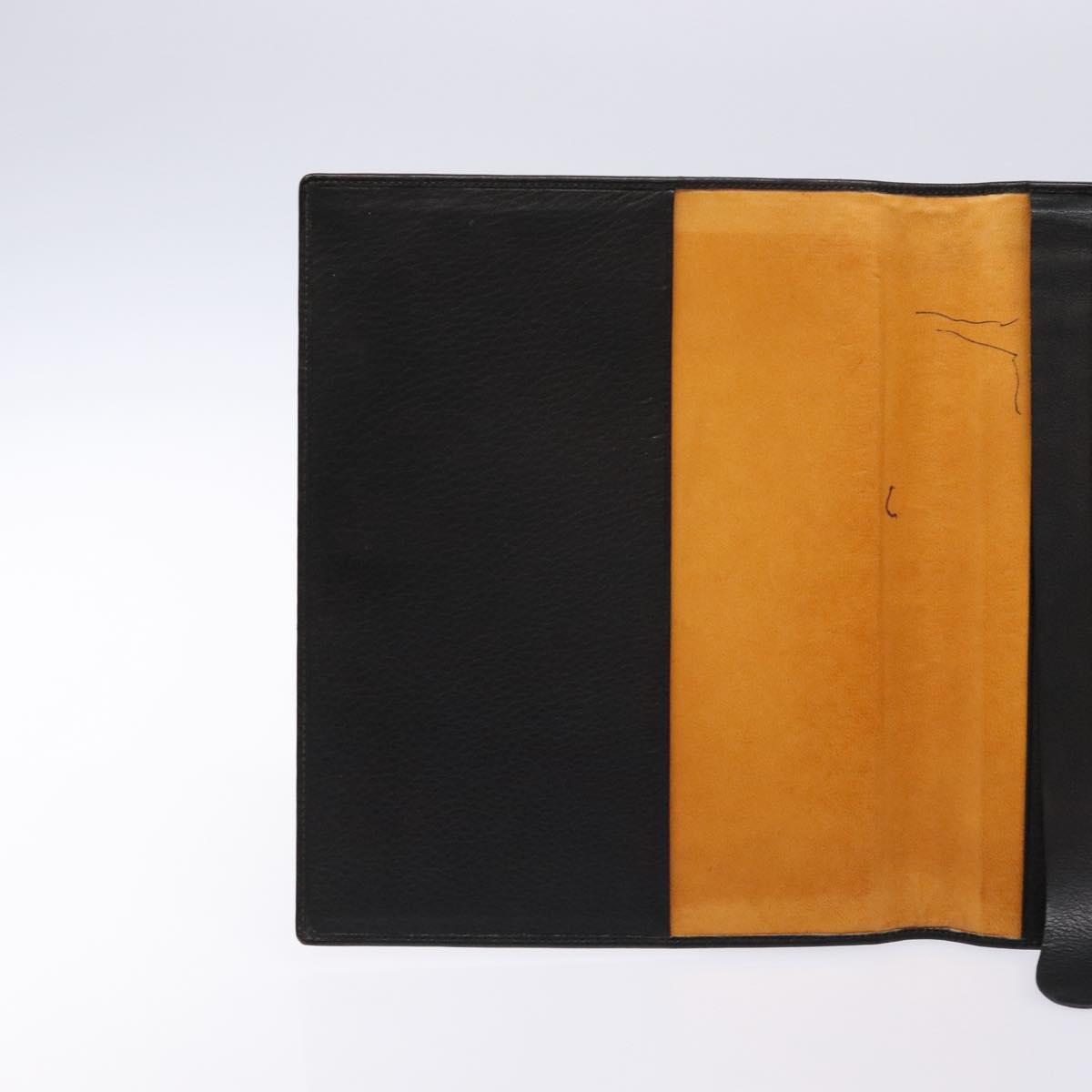 GUCCI Book Cover Leather Black Auth 133512